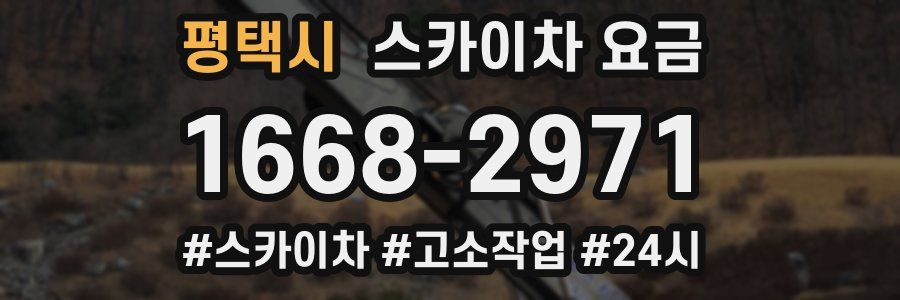 평택시 스카이차 요금