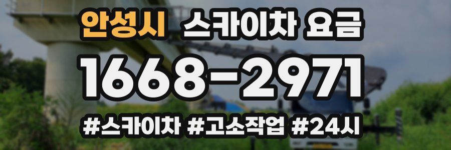 안성시 스카이차 요금