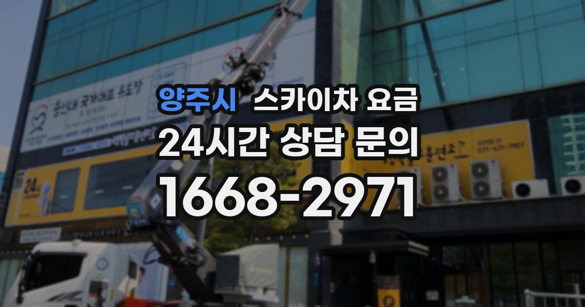 양주시 스카이차 요금