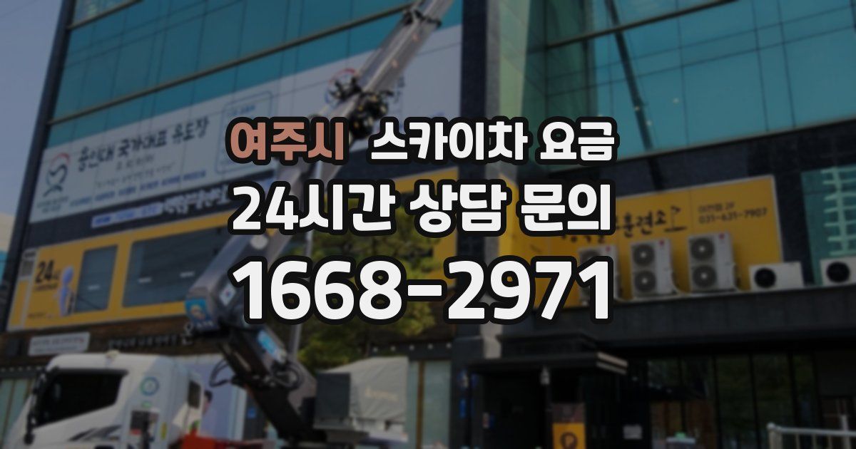 여주시 스카이차 요금