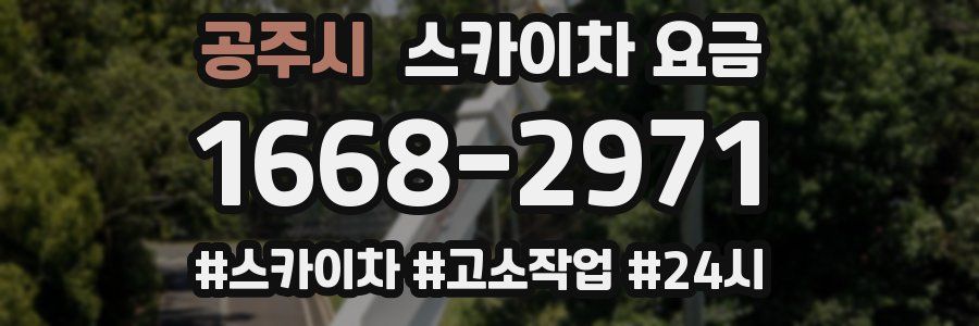 공주시 스카이차 요금