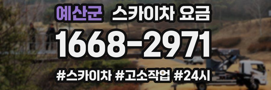 예산군 스카이차 요금