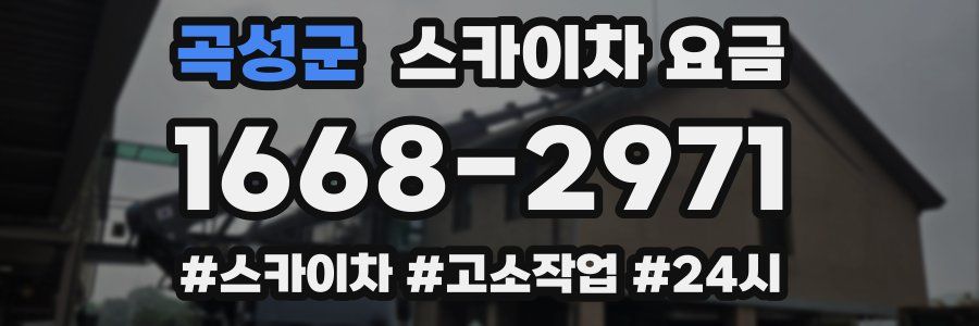 곡성군 스카이차 요금