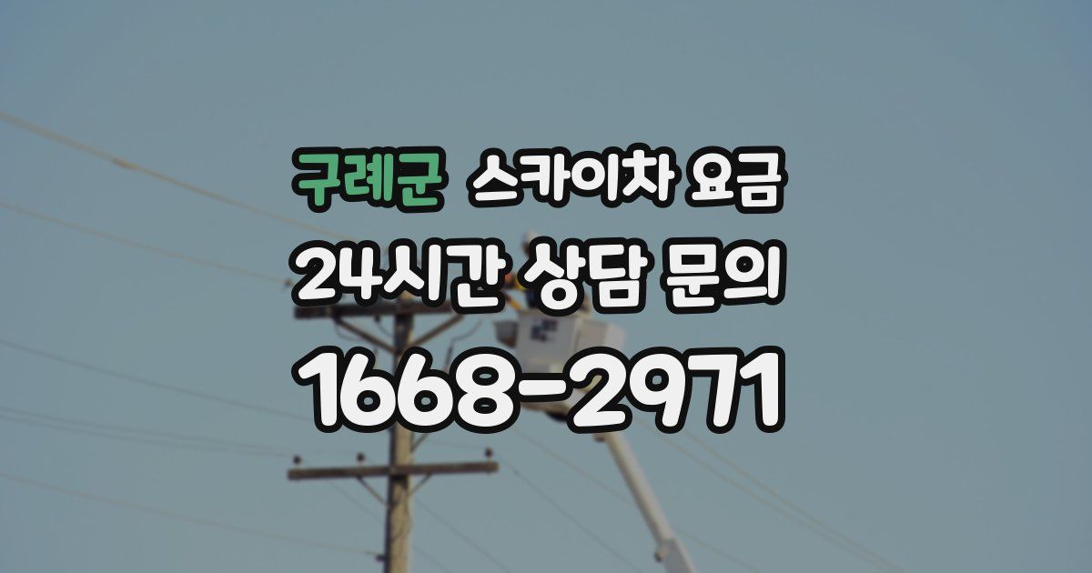 구례군 스카이차 요금