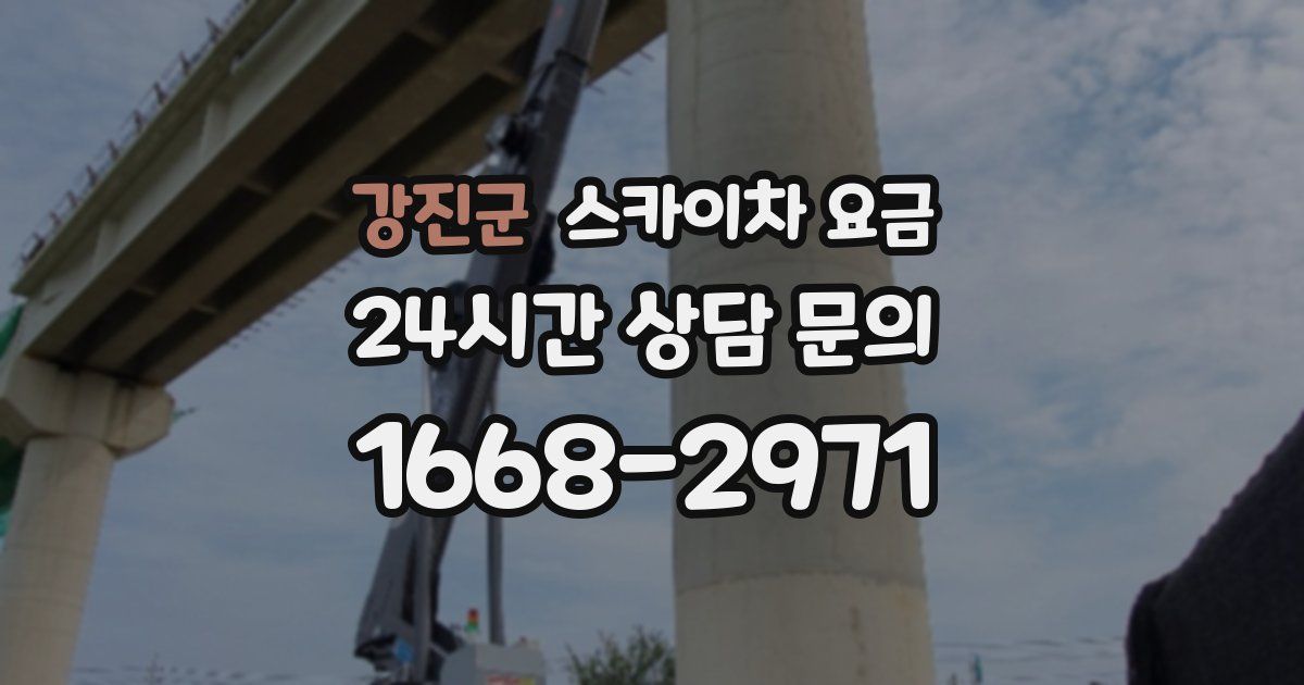 강진군 스카이차 요금