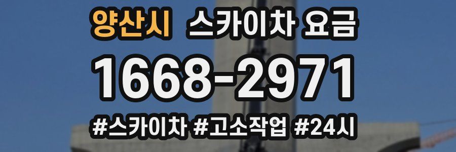 양산시 스카이차 요금