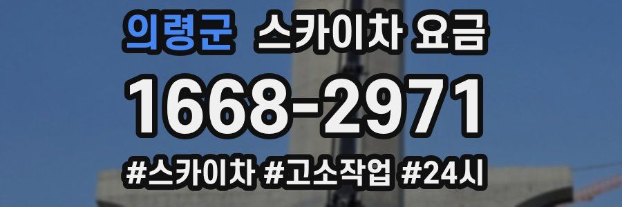 의령군 스카이차 요금