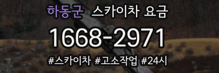 하동군 스카이차 요금