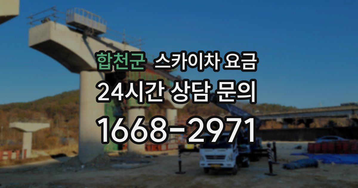 합천군 스카이차 요금