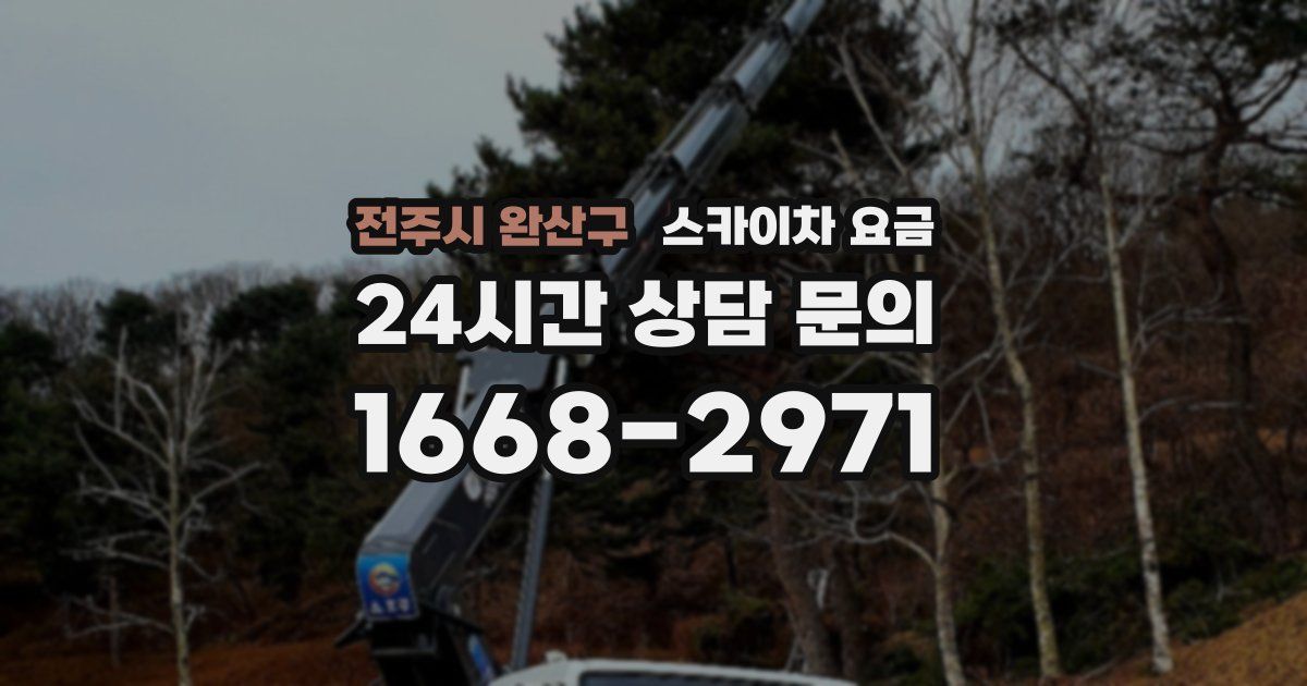 전주시 완산구 스카이차 요금