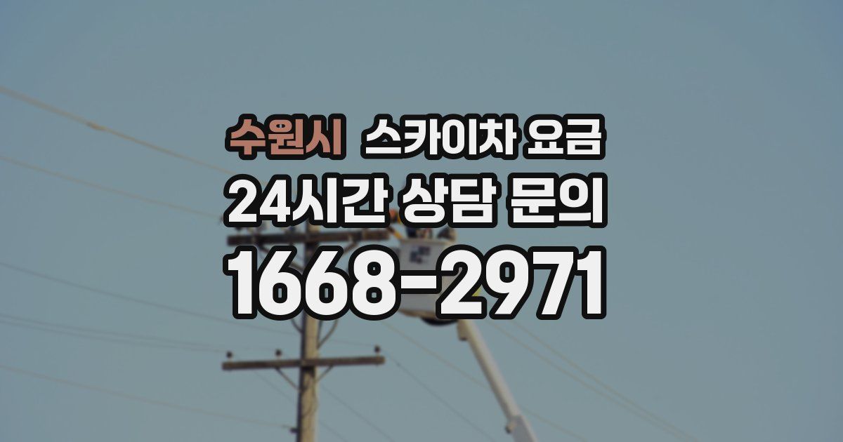 수원시 스카이차 요금