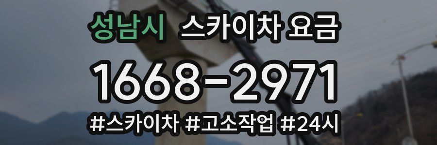 성남시 스카이차 요금