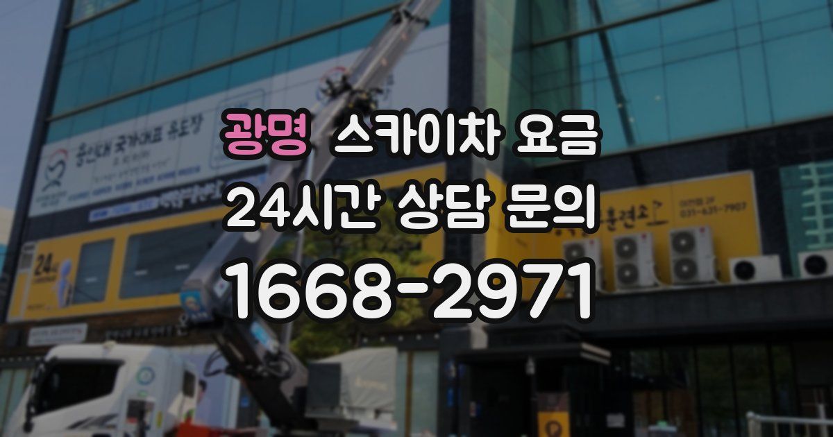 광명 스카이차 요금