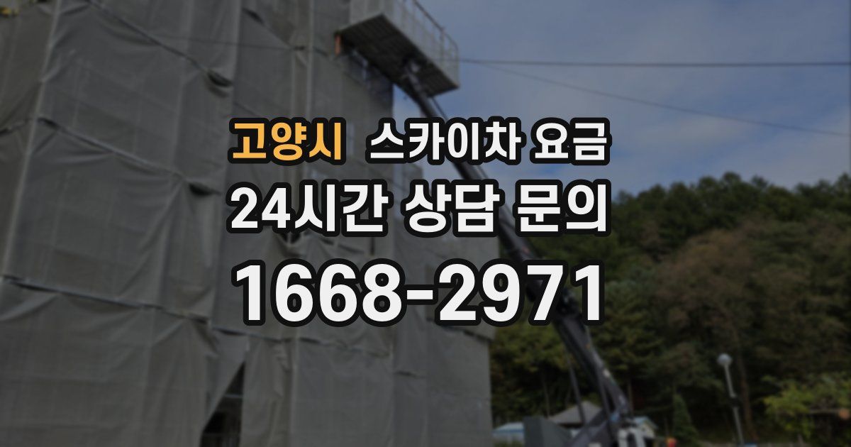 고양시 스카이차 요금