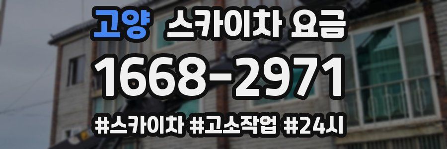 고양 스카이차 요금