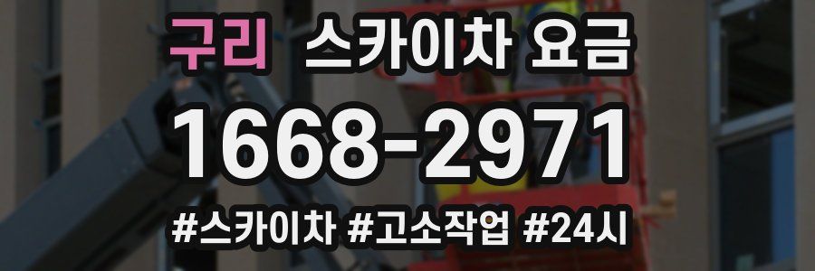 구리 스카이차 요금