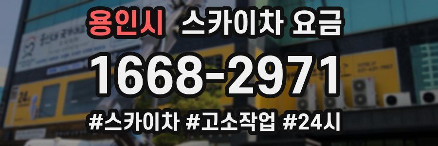 용인시 스카이차 요금