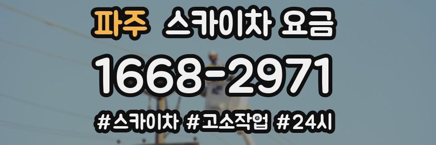 파주 스카이차 요금