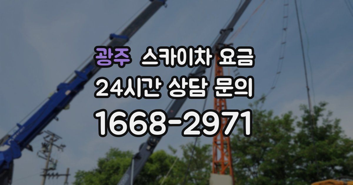 광주 스카이차 요금