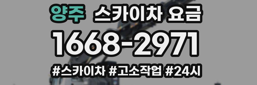 양주 스카이차 요금