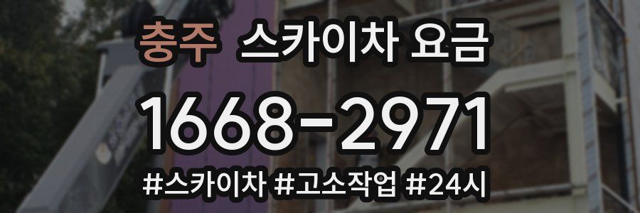 충주 스카이차 요금