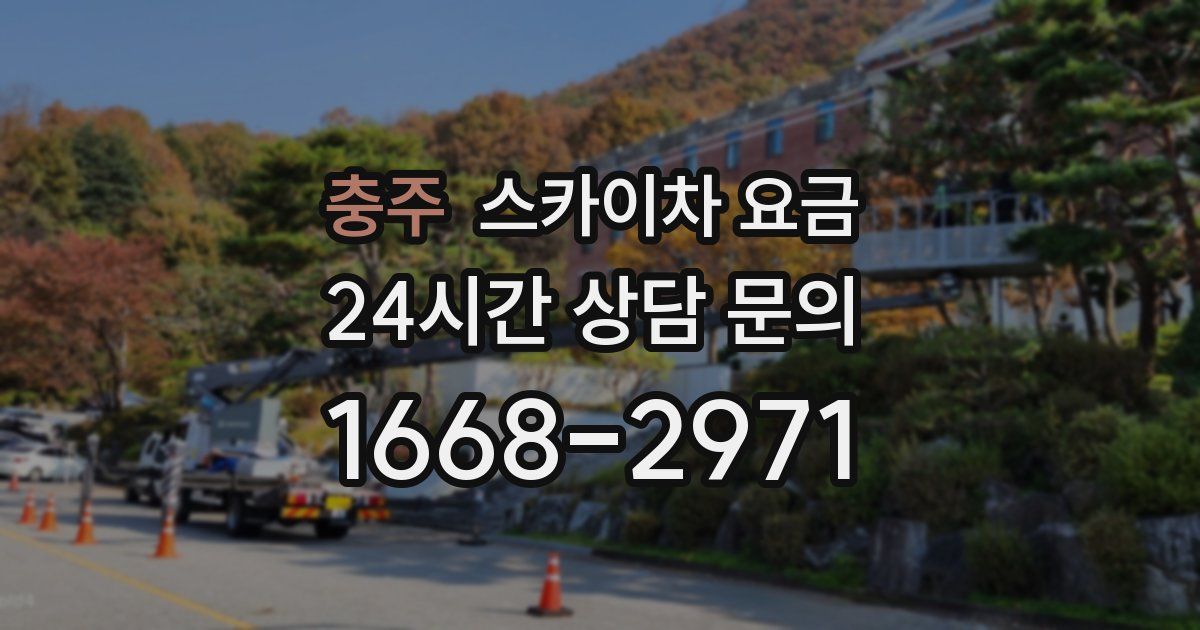 충주 스카이차 요금