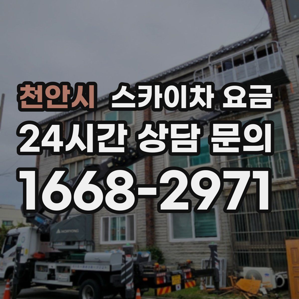 천안시 스카이차 요금 가로수·간판·전선이 동선을 막을 때