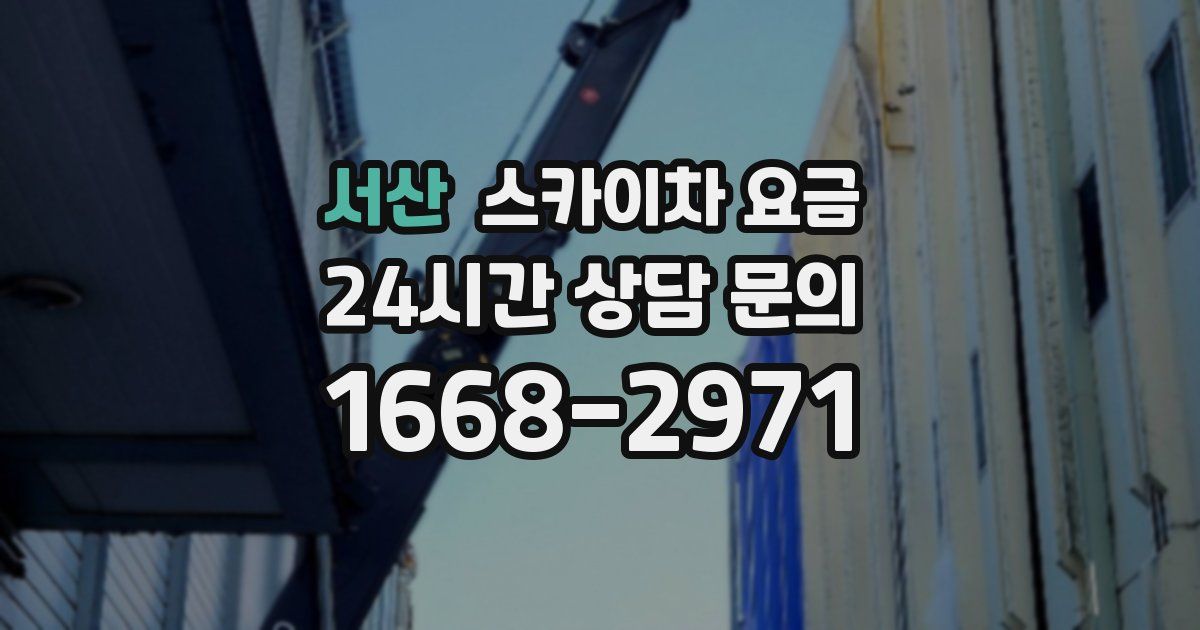 서산 스카이차 요금