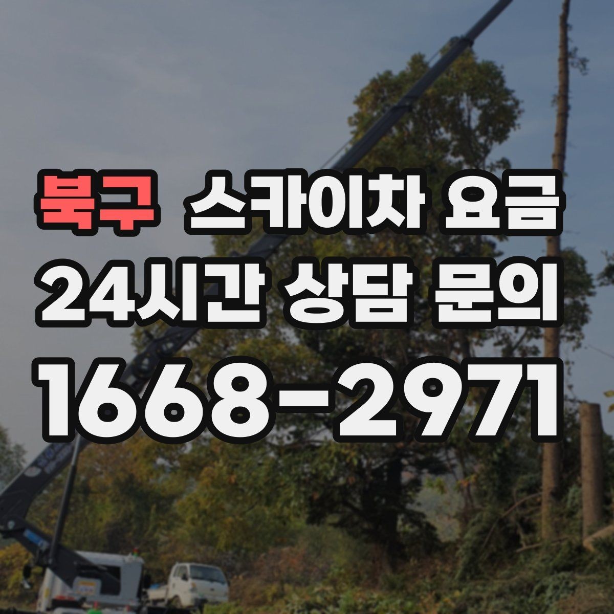 북구 스카이차 요금 안전 펜스·통제 구역이 필요한 경우