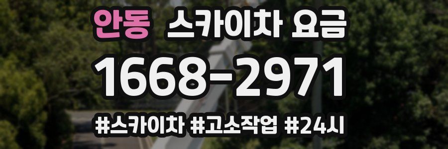 안동 스카이차 요금