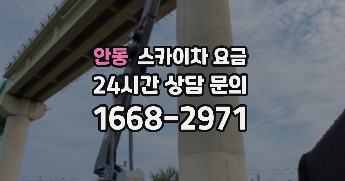 안동 스카이차 요금