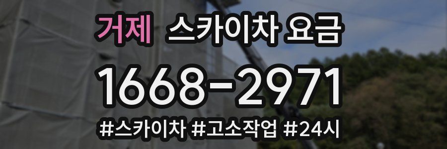 거제 스카이차 요금