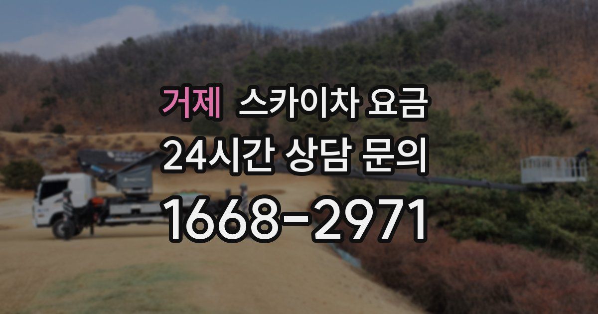 거제 스카이차 요금