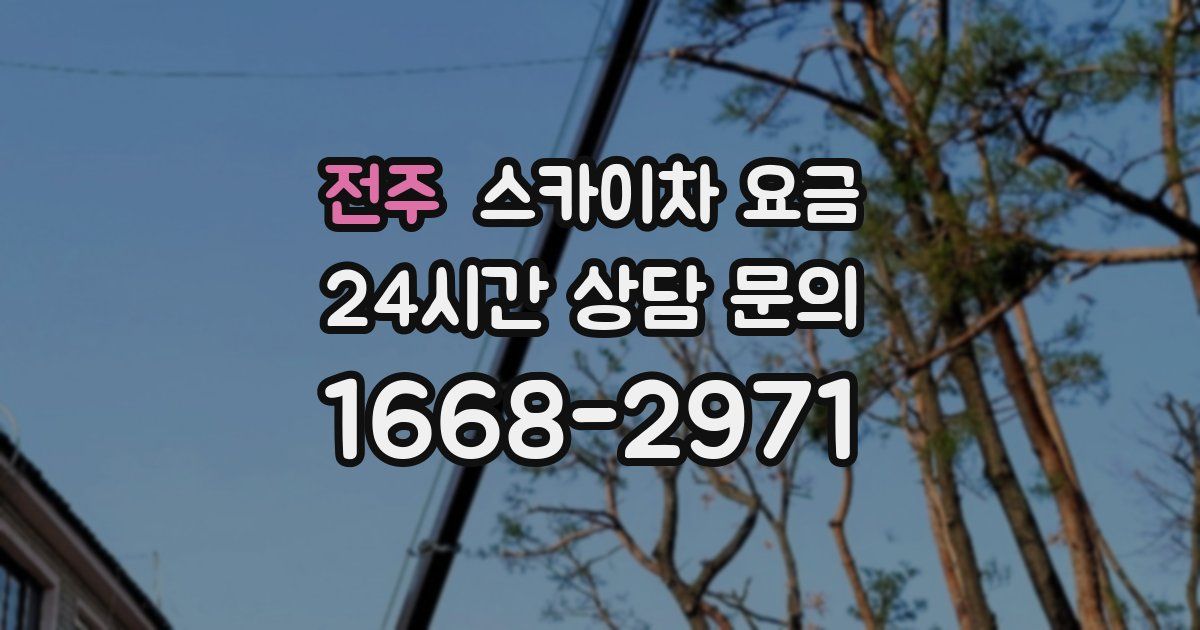 전주 스카이차 요금