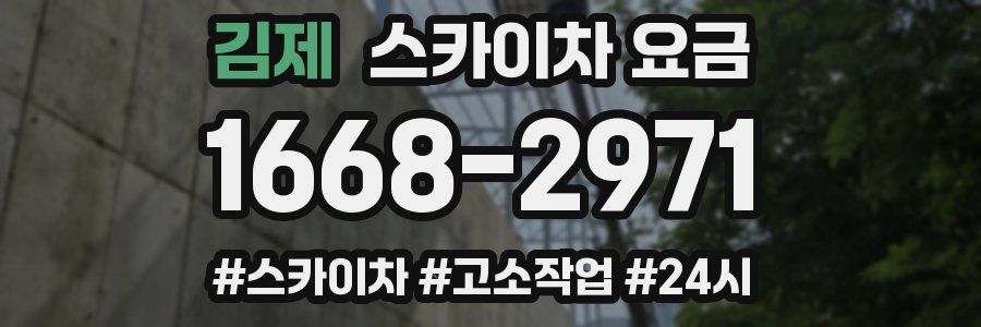 김제 스카이차 요금