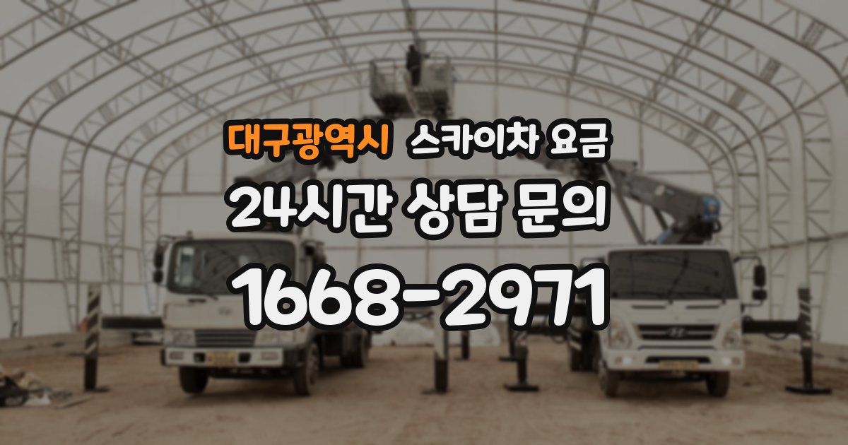 대구광역시 스카이차 요금