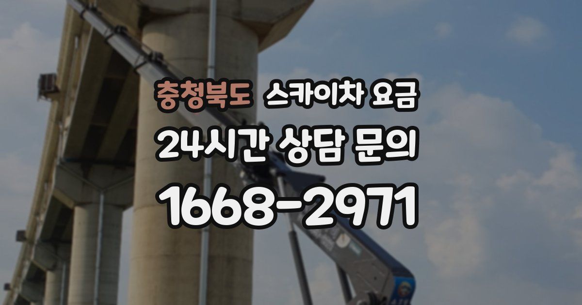 충청북도 스카이차 요금