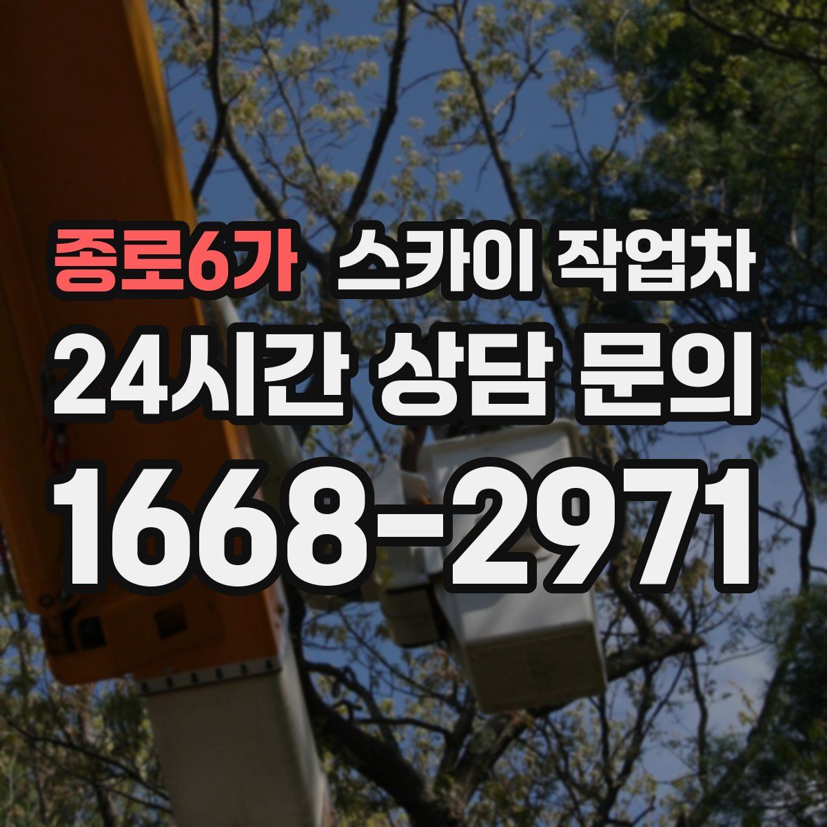 종로6가 스카이 작업차