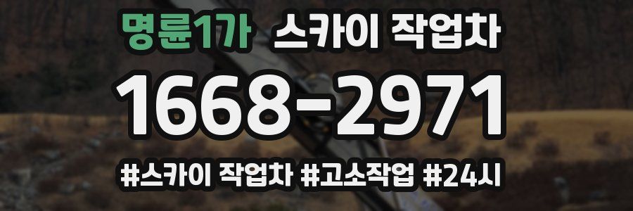 명륜1가 스카이 작업차