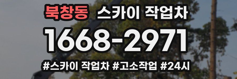 북창동 스카이 작업차