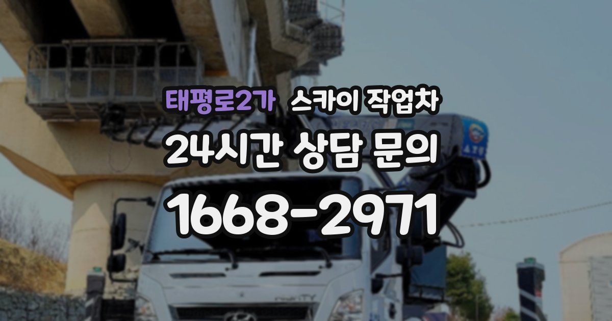 태평로2가 스카이 작업차