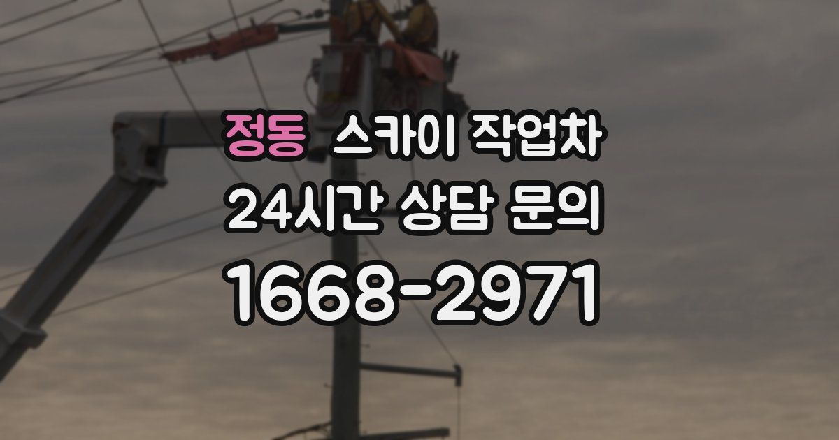 정동 스카이 작업차