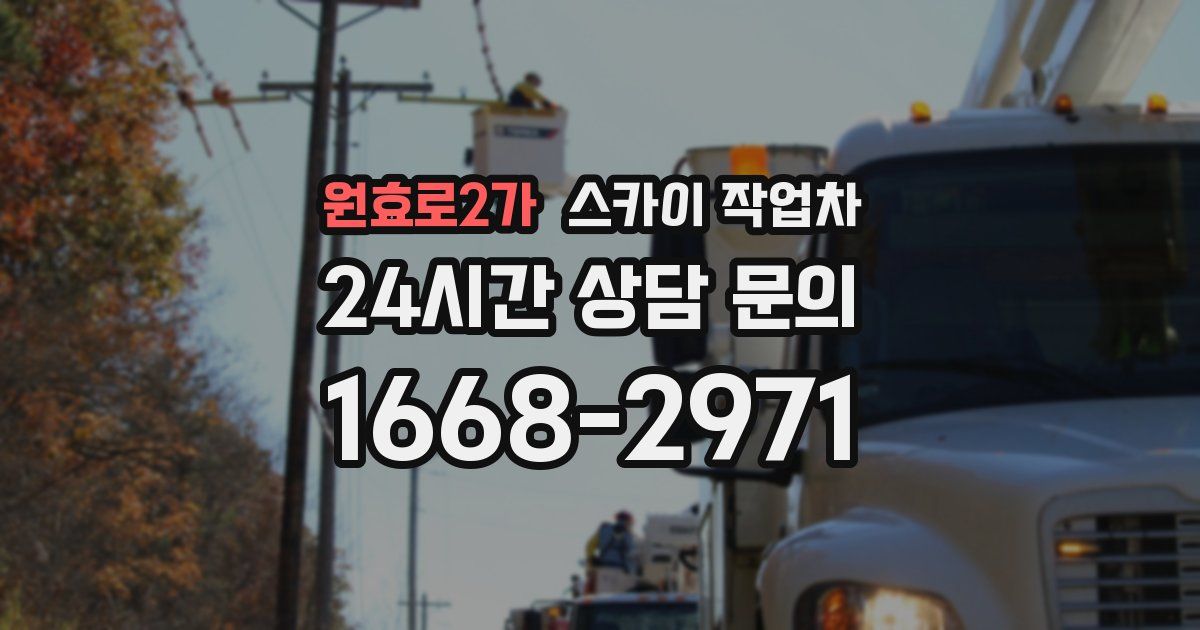 원효로2가 스카이 작업차