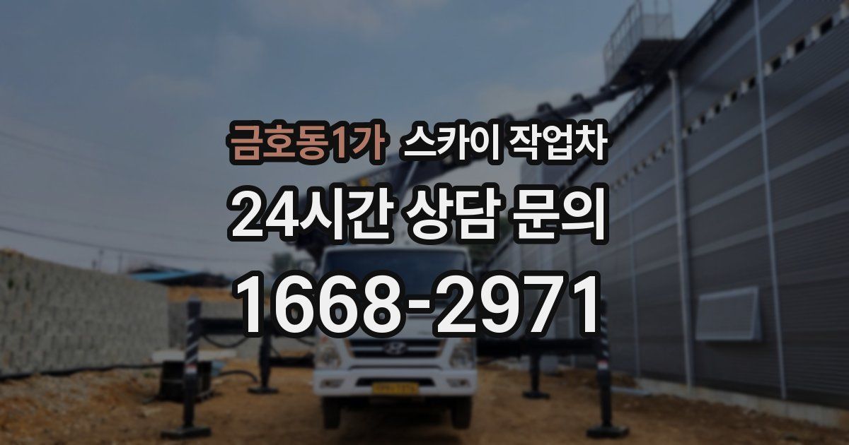 금호동1가 스카이 작업차