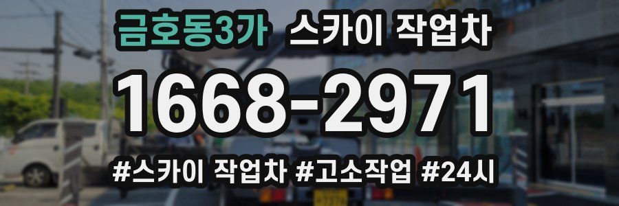 금호동3가 스카이 작업차