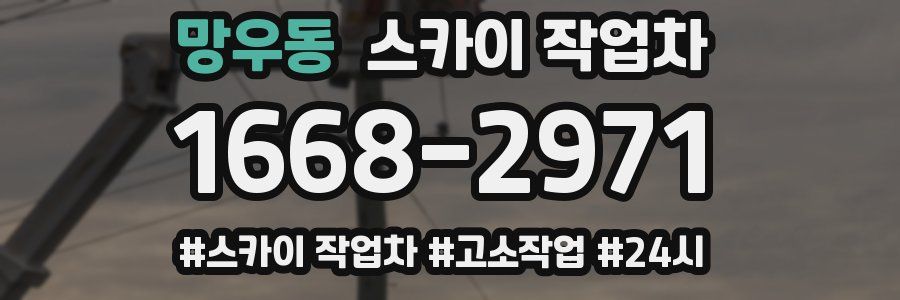 망우동 스카이 작업차