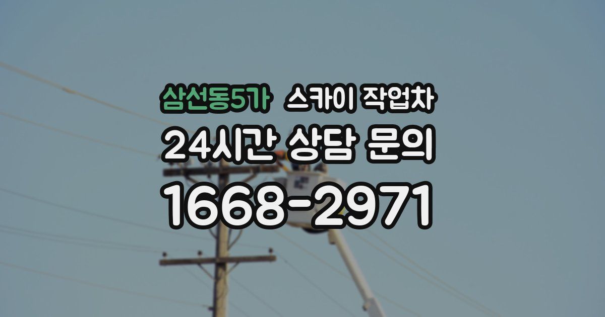 삼선동5가 스카이 작업차