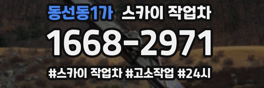 동선동1가 스카이 작업차