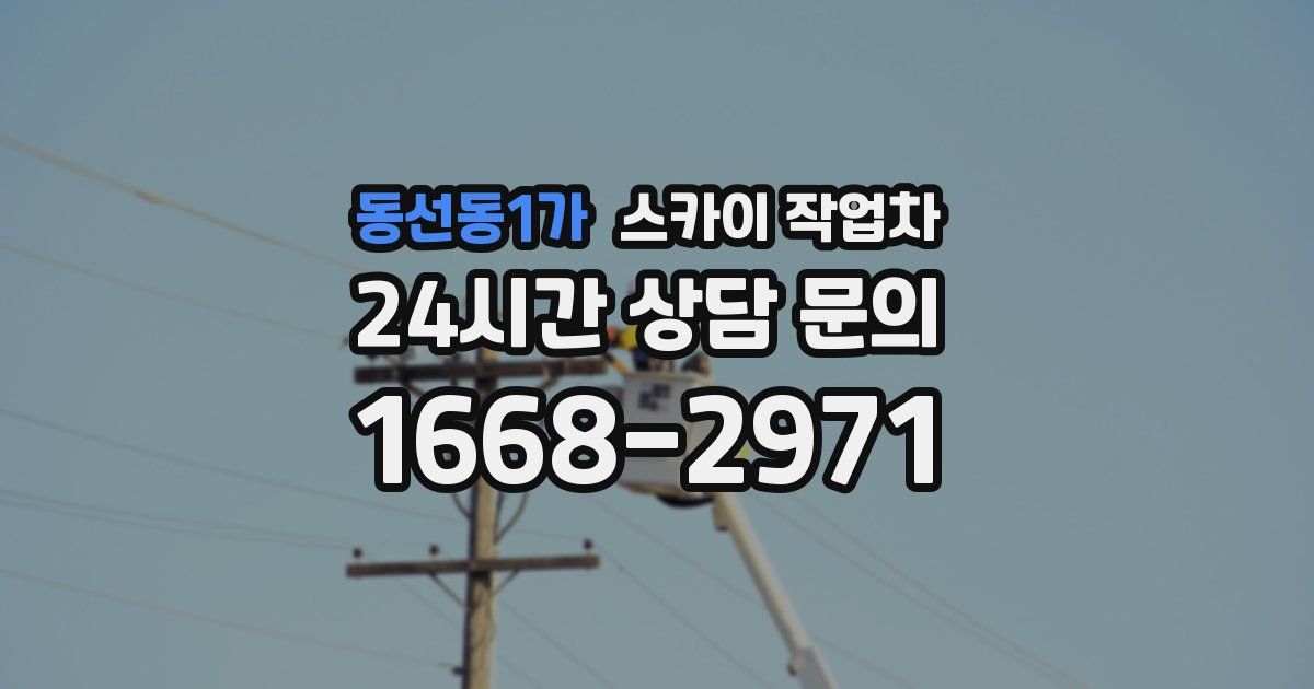 동선동1가 스카이 작업차