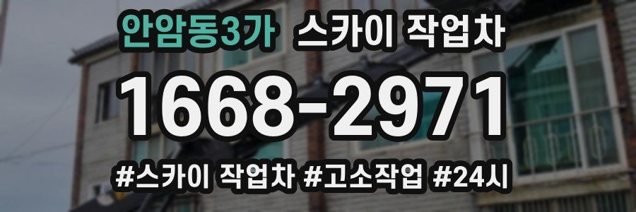 안암동3가 스카이 작업차